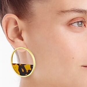 J. Crew Gold Tortoise Shell Earrings